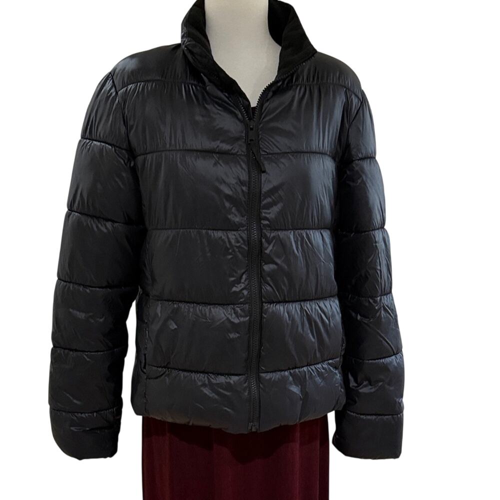 Gap ColdControl Puffer Jacket Black Quilted Water Resistant Full Zip Size M